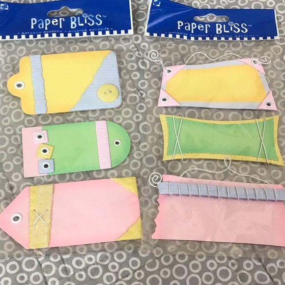 🏷New Paper Bliss Textured Tags Scrapbook Die Cut Bundle - Picture 2 of 6